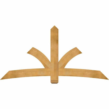 Ekena Millwork Davenport Rough Sawn Timber Gable Bracket, Western Red Cedar, 84"W x 42"H x 2"D x 6"F, 12/12 Pitch GBW084X42X0206DAV00RWR